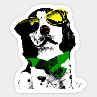 POP ART COOL STAR DOG Sticker